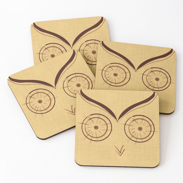 Item preview, Owl face on Mustard  designed and sold by CocoRand.