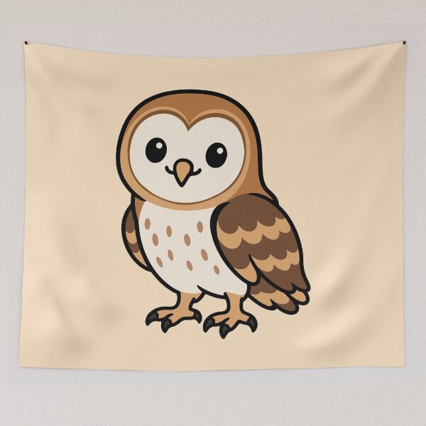 Item preview, Cute Cartoon Barn Owl designed and sold by WildlifeDoodle.