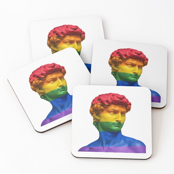Item preview, Rainbow Michelangelo David Statue – LGBTQ Pride Pop Art designed and sold by Unreasonableart.