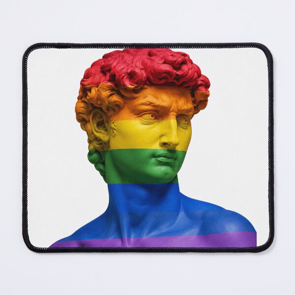 Item preview, Rainbow Michelangelo David Statue – LGBTQ Pride Pop Art designed and sold by Unreasonableart.