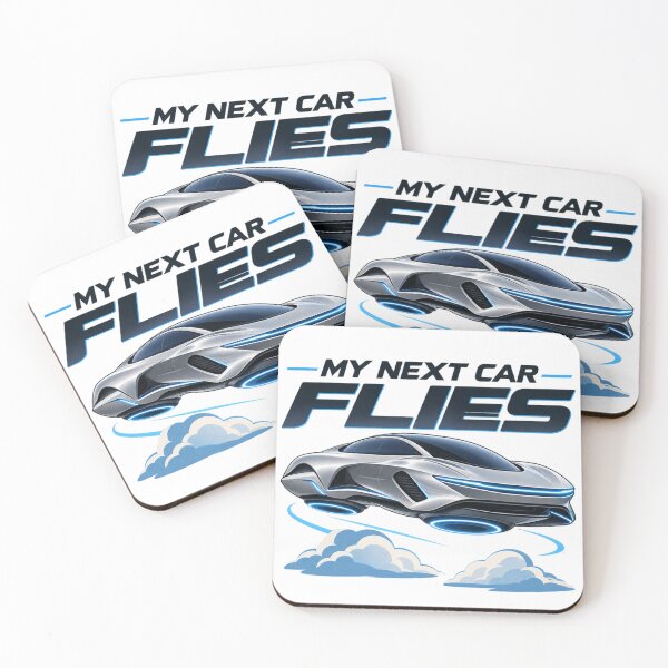 Item preview, My Next Car Flies – Minimalist Futuristic Car Art designed and sold by Print-Mingle01.