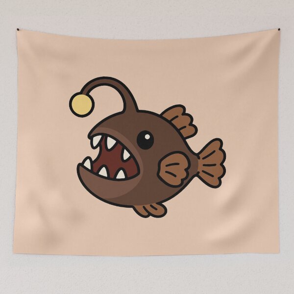 Item preview, Cute Cartoon Anglerfish designed and sold by WildlifeDoodle.