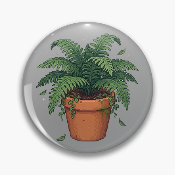 Item preview, Terracotta Fern - Pixel Art designed and sold by Potato Quality Prints.