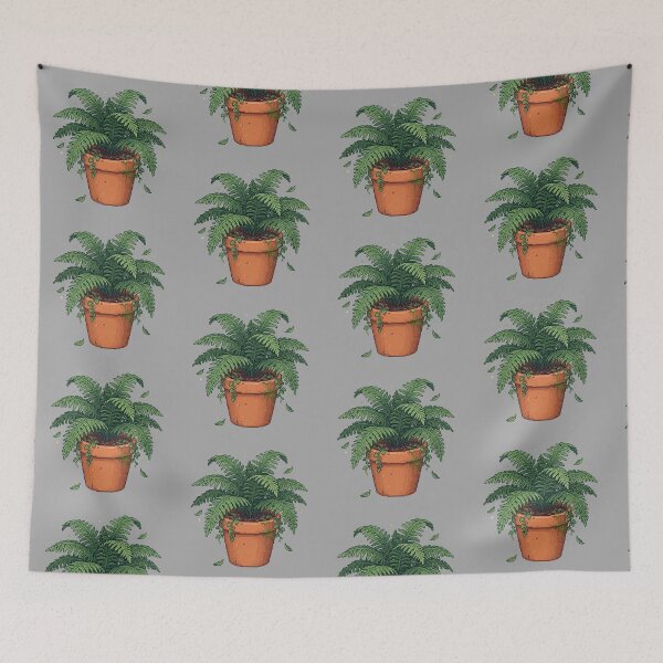 Item preview, Terracotta Fern - Pixel Art designed and sold by Potato Quality Prints.