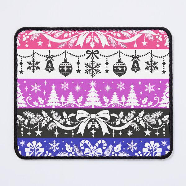 Item preview, Genderfluid Pride Flag with Christmas Holiday Doodles designed and sold by Travelslightly.