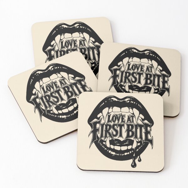 Item preview, Vampire Lips Gothic Lettering Love at First Bite designed and sold by AmiGraph.