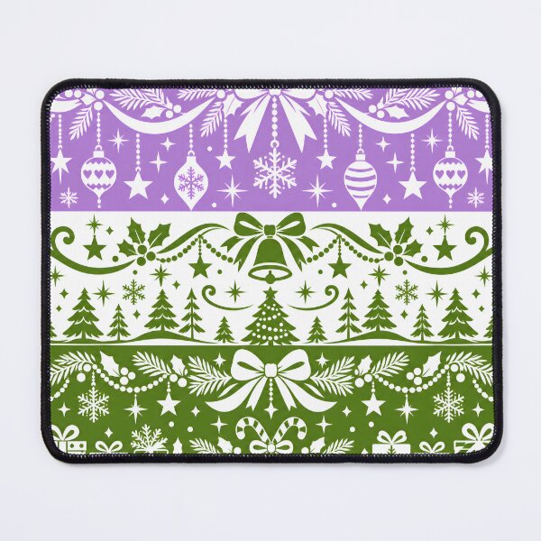 Item preview, Genderqueer Pride Flag with Christmas Holiday Doodles designed and sold by Travelslightly.