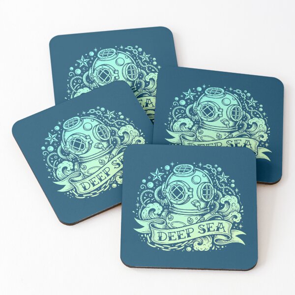 Item preview, Deep Sea Vintage Diving Helmet Scuba Diver Ocean Explorer Graphic    designed and sold by KiwiRider.