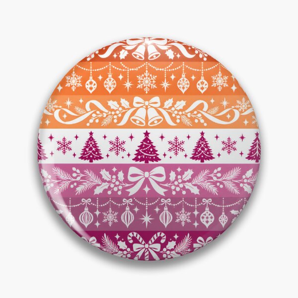 Item preview, Lesbian Pride Flag with Christmas Holiday Doodles designed and sold by Travelslightly.