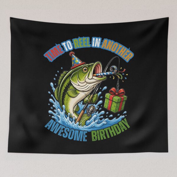 Item preview, Time To Reel In Another Awesome Birthday Funny Fishing designed and sold by LeSoniPapaPrint.