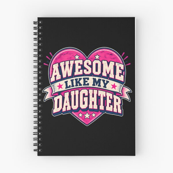 Item preview, Awesome Like My Daughter Proud Parent Cute Pink Heart Retro Vintage  designed and sold by Photo-Sphere101.
