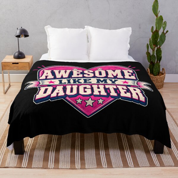 Item preview, Awesome Like My Daughter Proud Parent Cute Pink Heart Retro Vintage  designed and sold by Photo-Sphere101.