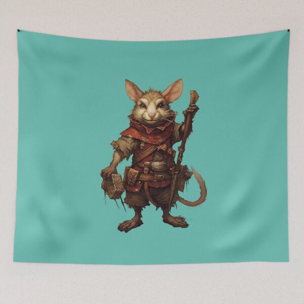 Item preview, Rat Traveler with Bag - Vintage Cartoon Art designed and sold by Juuskus.