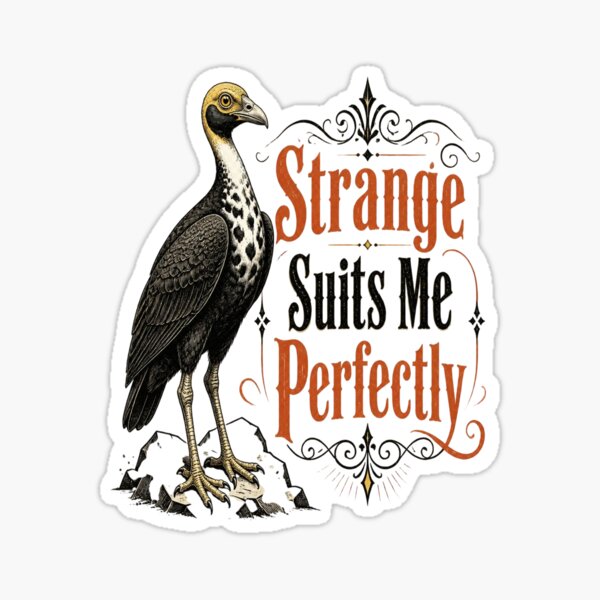 Item preview, White-necked Rockfowl Shirt - Strange Suits Me Perfectly - Gothic Halloween Bird Tee - Quirky Museum Engraving Apparel designed and sold by Max Store.
