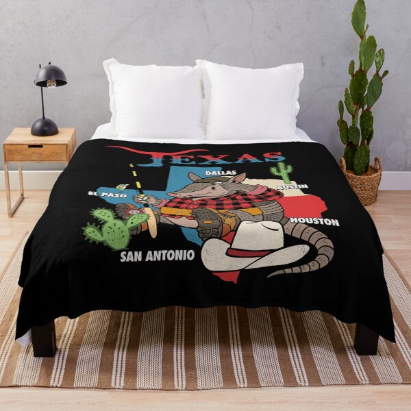 Item preview, Funny Texas Armadillo Fishing State Map Illustration    designed and sold by Designart68.