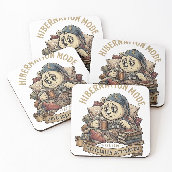 Item preview, Hibernation Mode Officially Activated Sleepy Bear Vintage Cartoon designed and sold by Retro Cartoon Club.