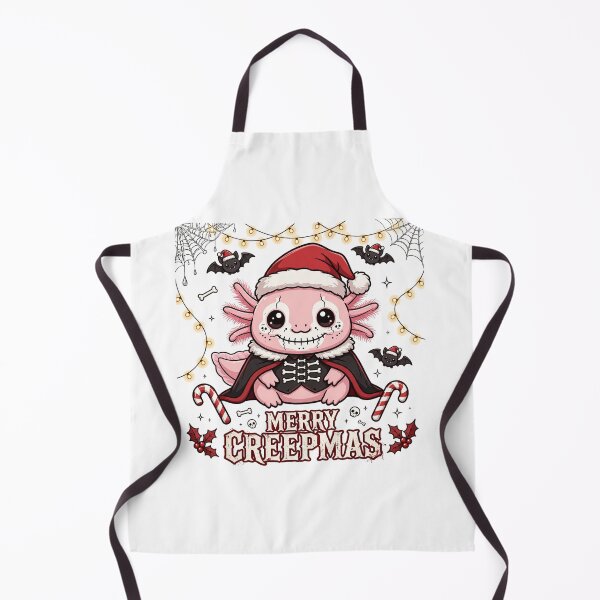 Item preview, Merry Creepmas Gothic Christmas Axolotl | Spooky Cute Santa designed and sold by BRAMOVO ⭐⭐⭐.