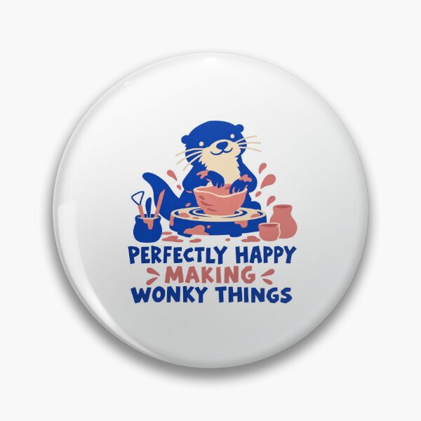 Item preview, Perfectly Happy Making Wonky Things Pottery Otter designed and sold by TeNovaStudio.