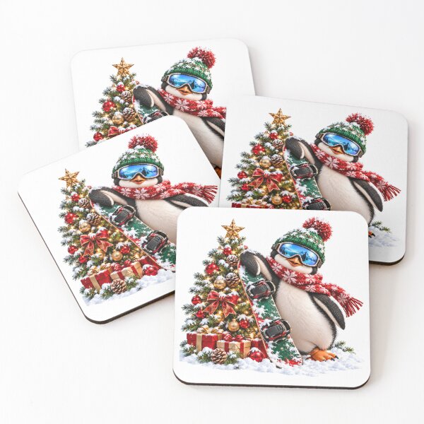 Item preview, Snowboard Penguin – Festive Winter Adventure designed and sold by DansCreations42.
