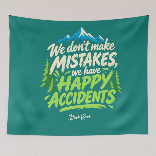 Item preview, Bob Ross Happy Accidents Painting Quote designed and sold by karamram.
