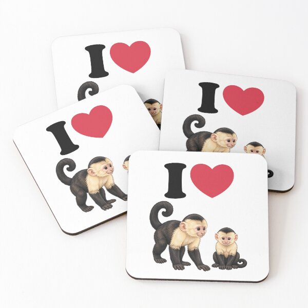 Item preview, I Love Capuchin Monkey | I Heart Capuchin Monkey  designed and sold by PatternFariss.