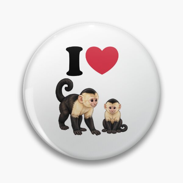 Item preview, I Love Capuchin Monkey | I Heart Capuchin Monkey  designed and sold by PatternFariss.
