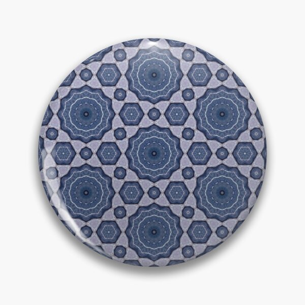Item preview, Deep Indigo Slate Blue Soft Lilac Hexagonal Starburst Mosaic Mandala - Duvet Cover designed and sold by ArithraStudio.