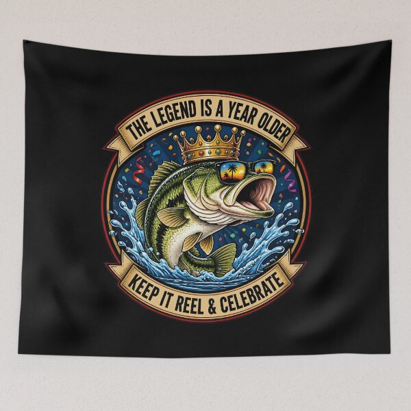 Item preview, The Legend Is A Year Older Keep It Reel Funny Fishing Birthday designed and sold by LeSoniPapaPrint.