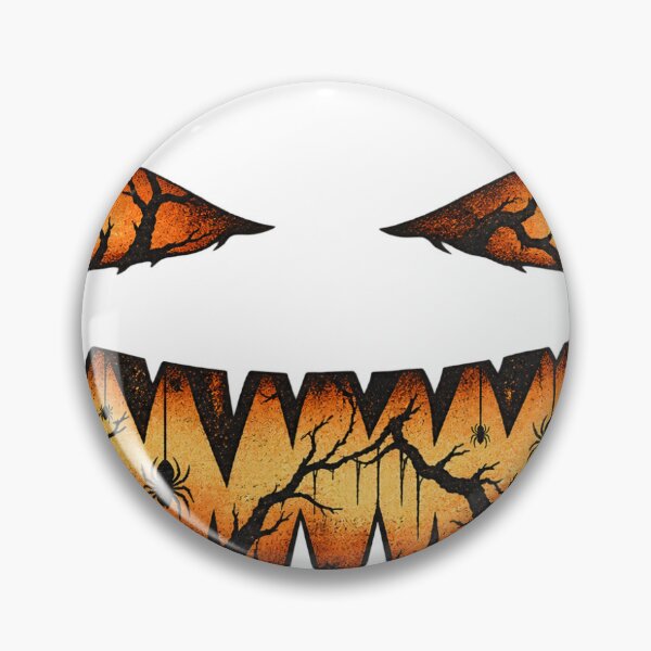 Item preview, Spider Web Jack O Lantern Scary Halloween Face designed and sold by ParkersForge.
