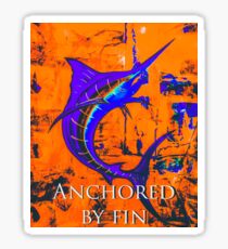 Anchored by fin Sticker