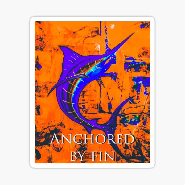 Anchored by fin Sticker