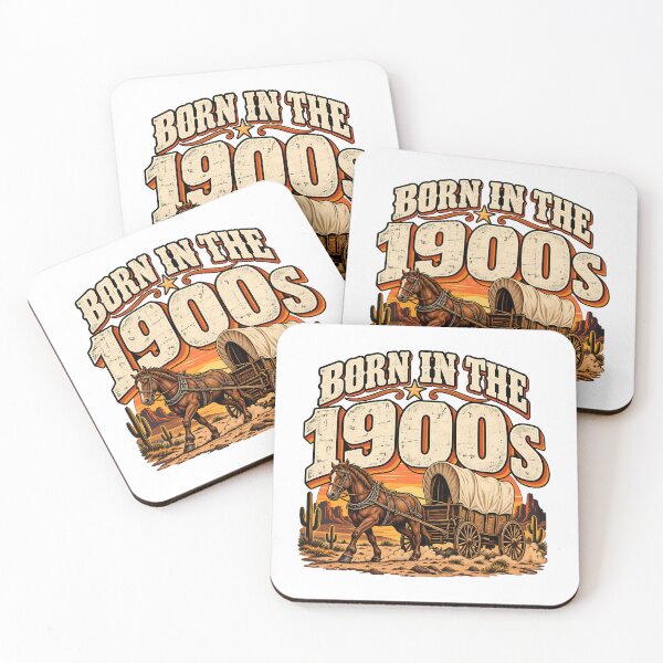 Item preview, Born In The 1900s Funny Retro Western Horse And Wagon Nostalgia designed and sold by Photo-Sphere101.