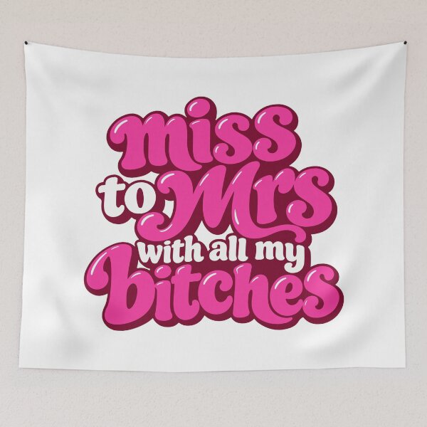 Item preview, Miss To Mrs Bride Tribe Pink Typography designed and sold by FemmePod.