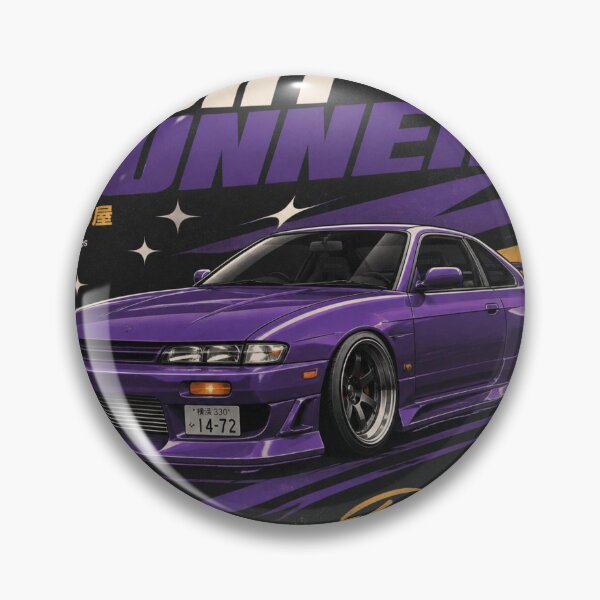 Item preview, Night Runners JDM Drift 1990 - Purple Japanese Sports Car Streetwear Graphic Tee designed and sold by Benidar.