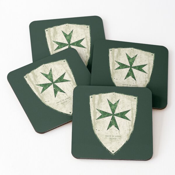 Item preview, Lazarus Relic Shield • Distressed Green Cross • Medieval Battle‑Worn Emblem designed and sold by worldwarvintage.