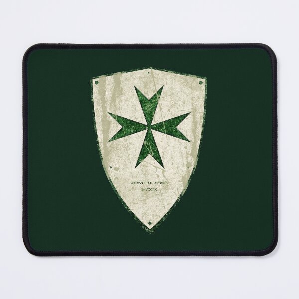 Item preview, Lazarus Relic Shield • Distressed Green Cross • Medieval Battle‑Worn Emblem designed and sold by worldwarvintage.