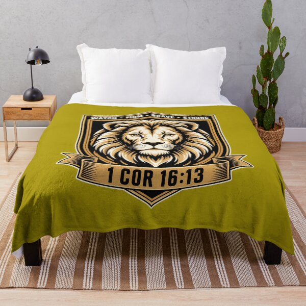 Item preview, Stand Firm in Faith – Lion Courage Crest designed and sold by GENX-AUTISM-DAD.