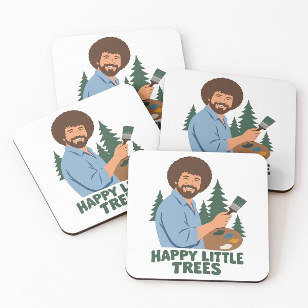 Item preview, Bob Ross No Mistakes Just Happy Accidents Happy Little Trees designed and sold by karamram.