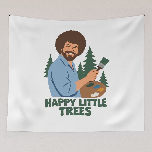 Item preview, Bob Ross No Mistakes Just Happy Accidents Happy Little Trees designed and sold by karamram.