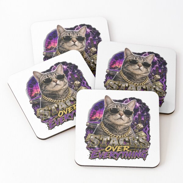 Item preview, Stacks Over Everything Cool Cat Streetwear Graphic designed and sold by Vision Crafted.