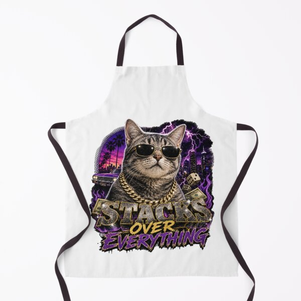 Item preview, Stacks Over Everything Cool Cat Streetwear Graphic designed and sold by Vision Crafted.
