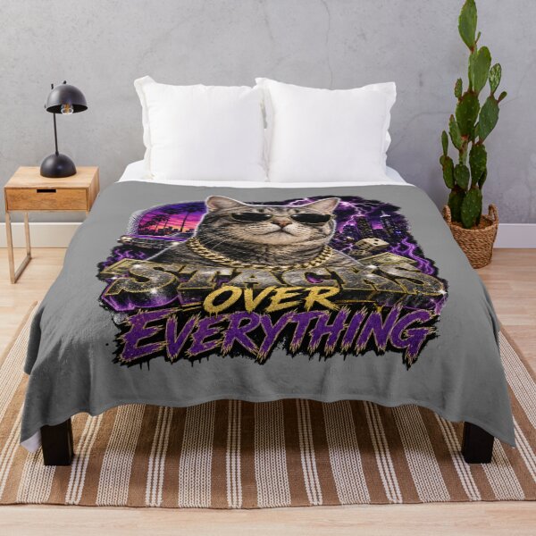 Item preview, Stacks Over Everything Cool Cat Streetwear Graphic designed and sold by Vision Crafted.