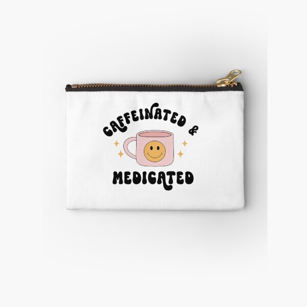 Item preview, Caffeinated and Medicated Smiley Coffee Mug designed and sold by Mag&SamDesigns.
