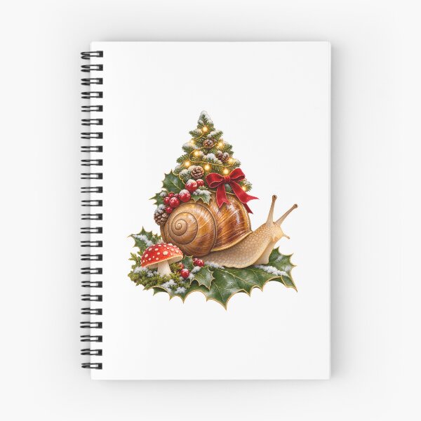 Item preview, Christmas Snail Cozy Cottagecore Woodland Holiday designed and sold by victorsuarez.