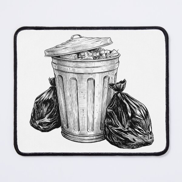Item preview, Trash Can and Garbage Bags designed and sold by Naux | Design & Illustration.