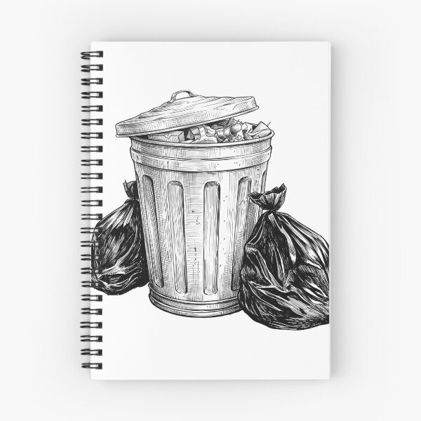 Item preview, Trash Can and Garbage Bags designed and sold by Naux | Design & Illustration.