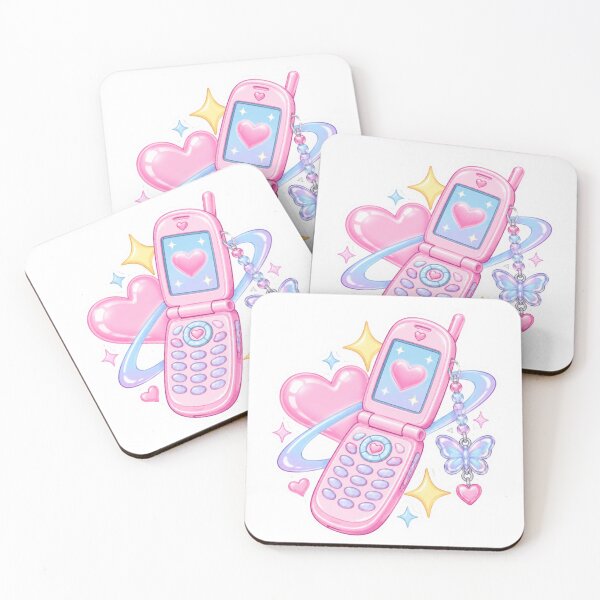 Item preview, Cute Pink Y2K Girly Aesthetic Flip Phone designed and sold by TinyToadletDesign.