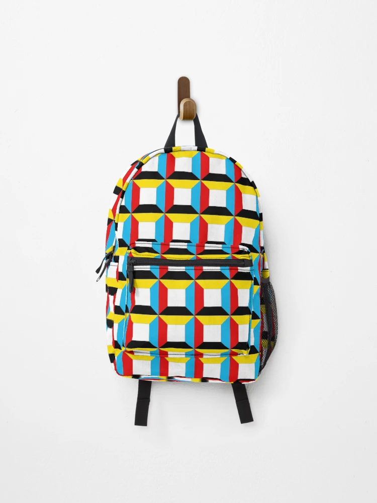 Thumbnail 1 of 3, Backpack, Primary Colored Block Pattern designed and sold by TwelveParties.