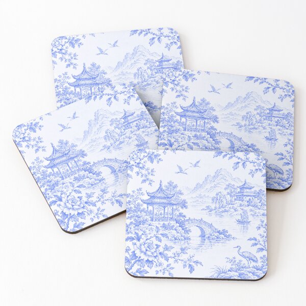 Item preview, Blue Chinoiserie Asian Landscape designed and sold by GraphicAllusion.