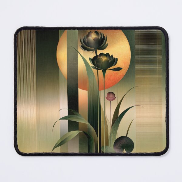 Item preview, Golden Moon Lotus Tapestry designed and sold by bloorose.